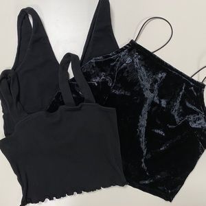 Black Crop Top Bundle of 3 AE UO Urban Outfitters